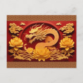 中国の竜（ドラゴン）年とベトナムの竜（ドラゴン）年 2024年の干支は癸卯（みずのとう、ウサギ）から シーズンポストカード (正面)