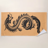 中国の竜 ビーチタオル (正面)