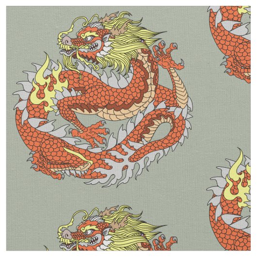 中国の竜 ファブリック (クローズアップ)