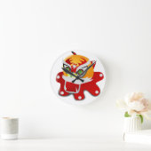 中国の竜 ラウンド壁時計 (ホーム)