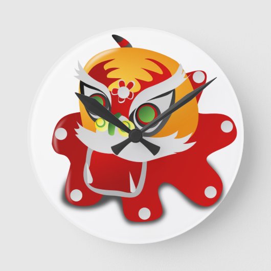 中国の竜 ラウンド壁時計 (正面)