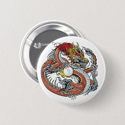 中国の竜 缶バッジ (正面&裏面)