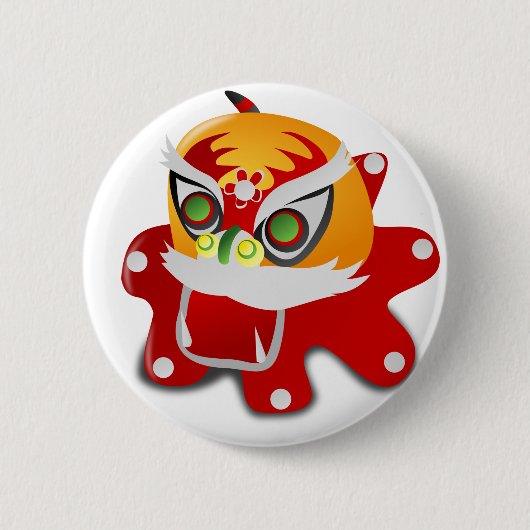 中国の竜 缶バッジ (正面)