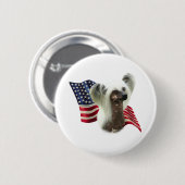 中国の紋付きフラグ – ボタン 缶バッジ (正面&裏面)