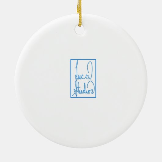 中国の紋付きポートレートオーナメント セラミックオーナメント (裏面)