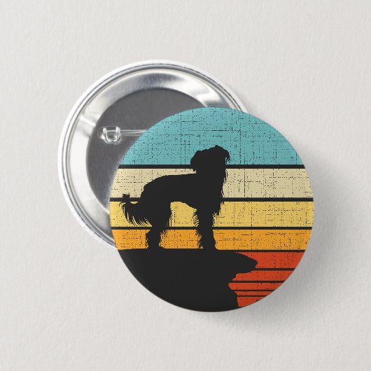 中国の紋付きレトロヴィンテージドッグパピーオーナー 缶バッジ (正面&裏面)