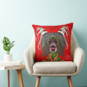 中国の紋付き犬の手絵を描装飾用クッション クッション (椅子)