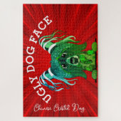 中国の紋付き犬の醜い顔1000ピース ジグソーパズル (縦)