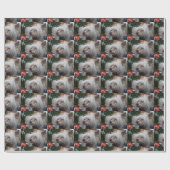 中国の紋付き犬 ラッピングペーパー (フラット)