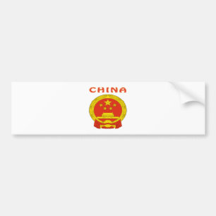 中国の紋章付き外衣 バンパーステッカー