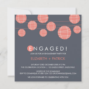 中国の紙のランタン 結婚約束パーティー招待状 招待状