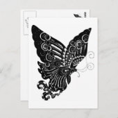 中国の紙カットバタフライデザイン – はがき (正面/裏面)