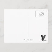 中国の紙カットバタフライデザイン – はがき (裏面)