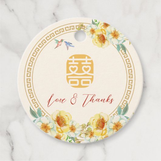 中国の結婚のフローラエレガント フェイバータグ (正面)