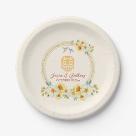 中国の結婚のフローラエレガント ペーパープレート