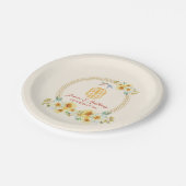 中国の結婚のフローラエレガント ペーパープレート (アングル)