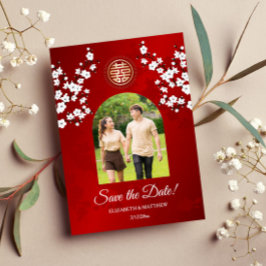 中国の結婚のDouble Happiness Photo セーブザデート