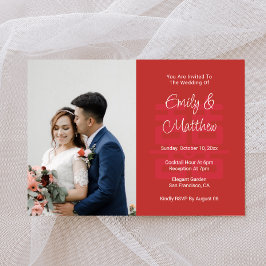 中国の結婚カップル写真 愛の結び目 ダブル喜 招待状