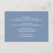 中国の結婚ピンクのダスティブルー結婚の詳細 エンクロージャーカード (裏面)