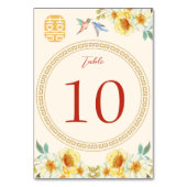 中国の結婚フローラエレガント テーブルナンバー (裏面)