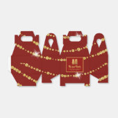 中国の結婚中式婚礼礼盒喜欢个性化的红金现代优雅 フェイバーボックス (折り畳みなし)