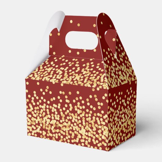 中国の結婚中式婚礼礼盒喜欢个性化的红金现代优雅 フェイバーボックス (裏面サイド)