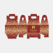 中国の結婚中式婚礼礼盒喜欢个性化的红金现代优雅 フェイバーボックス (折り畳みなし)