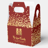 中国の結婚中式婚礼礼盒喜欢个性化的红金现代优雅 フェイバーボックス (オープン)