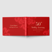 中国の結婚周年記念ゲストブック(RED) ゲストブック (全面)