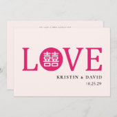 中国の結婚宴会 招待状 (正面/裏面)