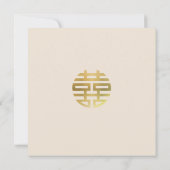 中国の結婚式のお茶の儀式 保存日時カード 招待状 (裏面)