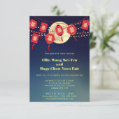 中国の結婚式の紙のランタン 招待状 (スタンド正面)