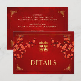 中国の結婚式の詳細  エンクロージャーカード