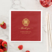 中国の結婚式の赤い花輪の感謝の紙 (インサイチュ)