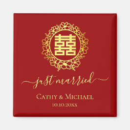 中国の結婚式の赤い花輪の結婚式 マグネット