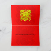 中国の結婚式招待状カード – 二重の幸せ 招待状 (内部)