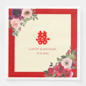 中国の結婚式 赤い庭の花 ダブルハピネス (正面)