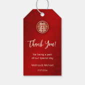 中国の結婚感謝 ギフトタグ (裏面)