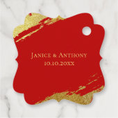 中国の結婚書感謝してい線 フェイバータグ (裏面)