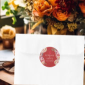 中国の結婚赤牡丹 ラウンドシール