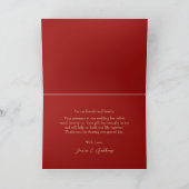 中国の結婚輪のフローラ サンキューカード (内部)