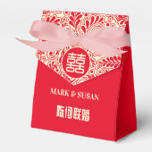 中国の結婚Thanks You Favor Box （バイリンガル） フェイバーボックス (正面サイド)