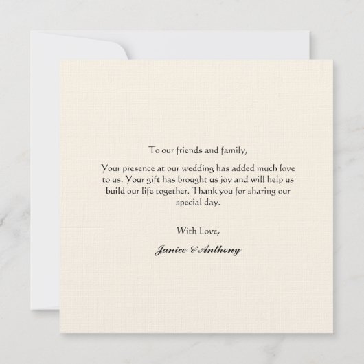 中国の絵を描墨花結婚鳥 サンキューカード (裏面)