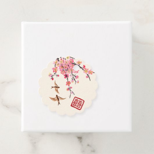 中国の絵を描墨花結婚鳥 フェイバータグ (インサイチュ)