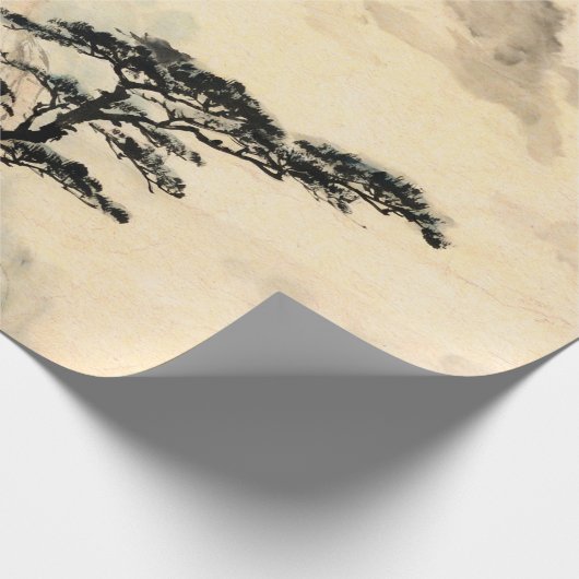 中国の絵画中国の横絵画横 ラッピングペーパー (角)