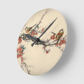中国の絵画景 ラウンド壁時計 (傾斜)
