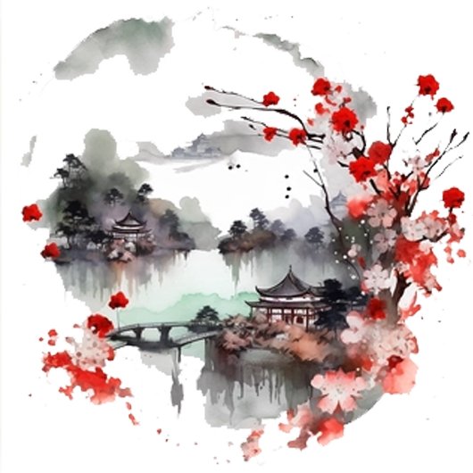 中国の絵画景 Case-Mate iPhoneケース