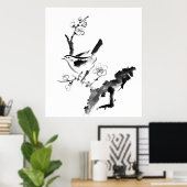 中国の絵画梅 ポスター (ホームオフィス)
