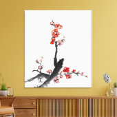 中国の絵画花 キャンバスプリント (インサイチュ (リビング))