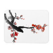 中国の絵画花 マグネット (横)